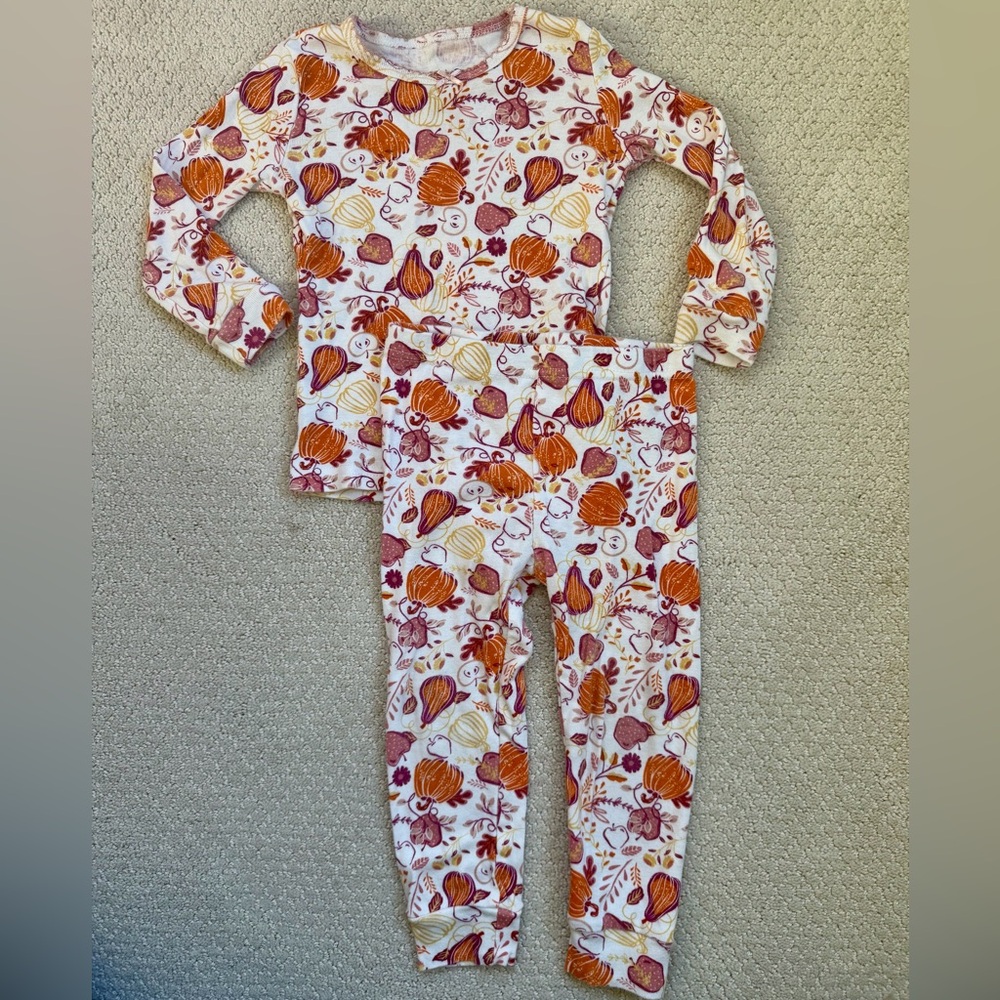 Cynthia Rowley Pumpkin Print Pajama Set - Orange and Red